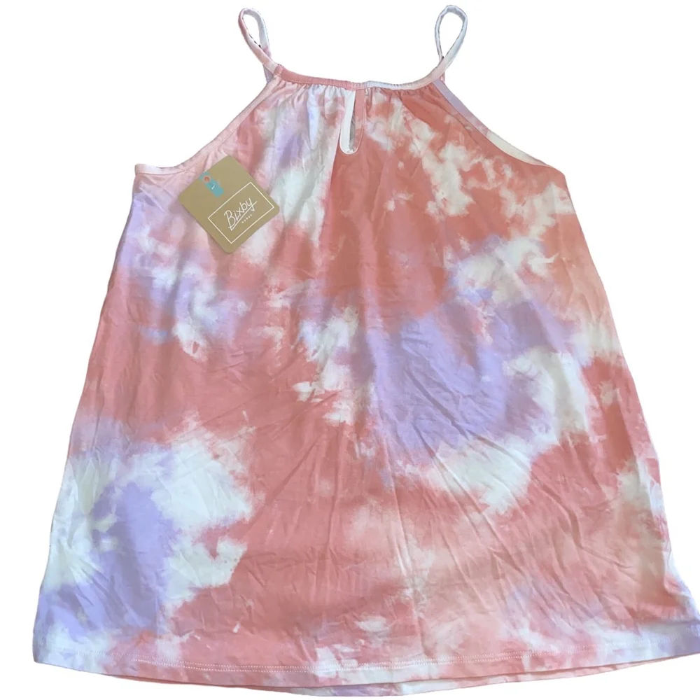 Girls Bixby Nomad Tank Top XL Pink Purple Tie Dye